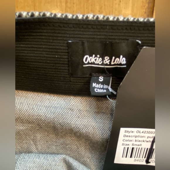 Women’s Pull On Pencil Midi Skirt Checkered Slit Ookie & Lala size small New - Picture 2 of 13